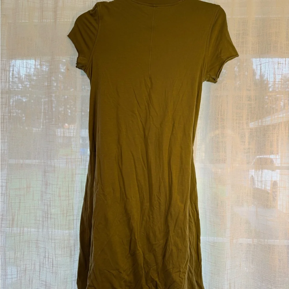 Lululemon Athletica Cotton wrap tie t-shirt dress green W1DWHS - Picture 8 of 11